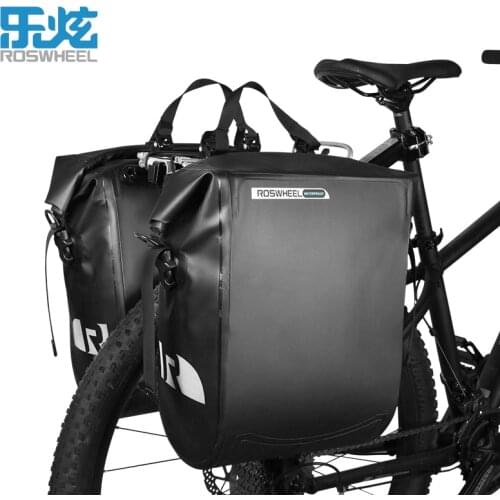 Roswheel Cycling Handlebar Bag 100% Waterproof Bike Bag 20L Bicycle Bags Accessories Nylon One Shoulder back PVC Mesh