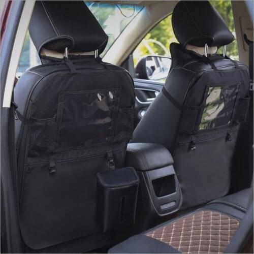 Car seat backpack bag car Prevent being kicked bag multi function leather folding table anti kicking storage bag pocket