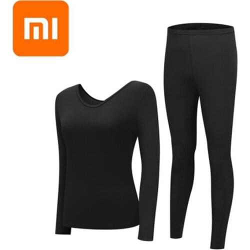 Youpin instant me Thermal underwear women round neck cotton pants sweater bottoming thermal underwear set winter