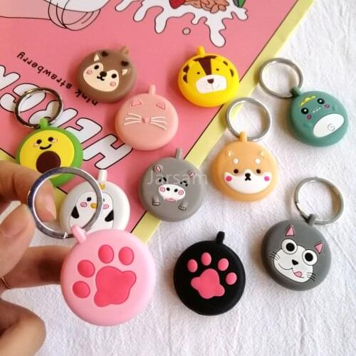 High quality Leather Case For Airtags Protective cover For Locator Tracker Anti-lost Device Keychain Protect Sleeve