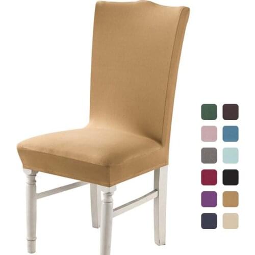 1/2/4/6Pcs Spandex Stretch Chair Cover Solid Color Elastic Slipcovers For Dining Room Decor Banquet Chair Kitchen Covers Party