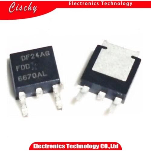 10pcs/lot FDD6670A FDD6670 TO-252 N-Channel, Logic Level, PowerTrench MOSFET