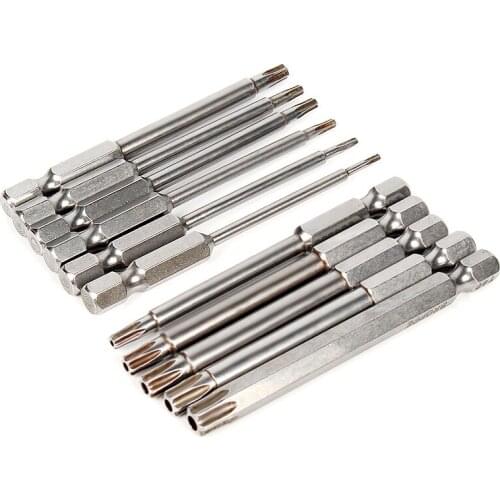 High Quality 11pcs Hex Torx Head Drill Screwdriver Set Bits 75mm S2 Steel Screw Driver Screwdrivers Kit Magnetic Hand Tools