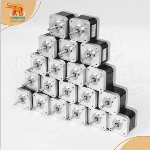 20PCS Wantai 4-lead Nema 17 Stepper Motor 42BYGHW609 56oz-in 40mm 1.7A CE ROSH ISO CNC 3D Printer, Reprapp