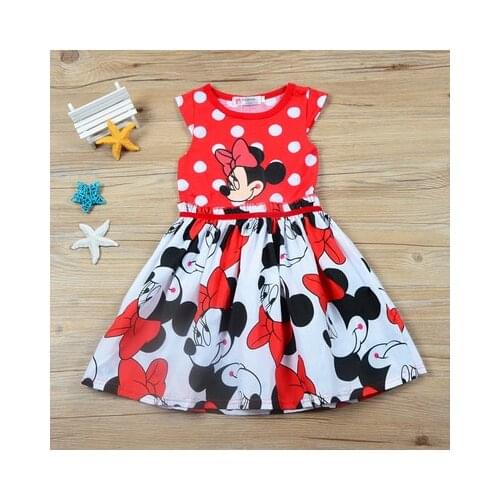 2021Disney Summer Baby Dress Mickey Fashion Girls Infant Princess Dresses Cotton Children Soft Clothes Kids Clothing Dress gifts