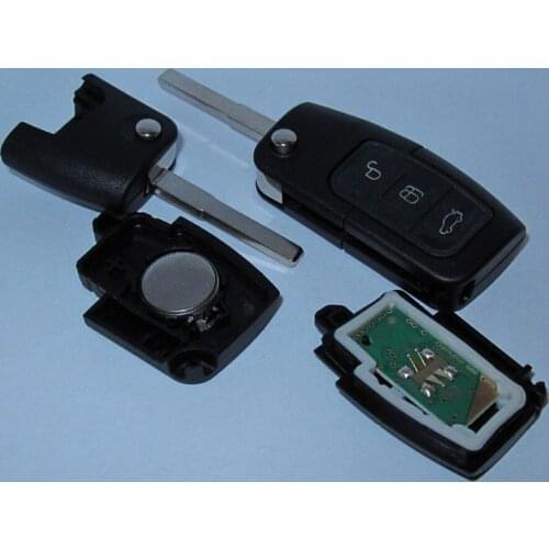 3 Button Flip Folding Remote Key For Ford Focus 433Mhz With Uncut Key Blade(Without Chip)