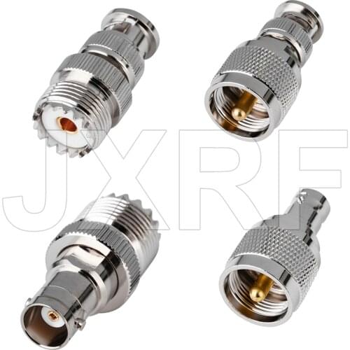 4pcs/set BNC to UHF PL259 adapter BNC male female to UHF male Plug female SO239 Jack RF connector 4 type fast ship