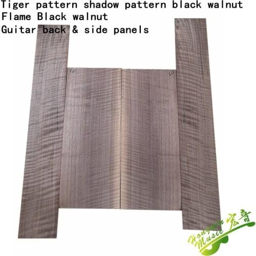 40“41Tiger pattern shadow pattern Black Walnut Flame Black walnut guitar full veneer back side board guitar production material