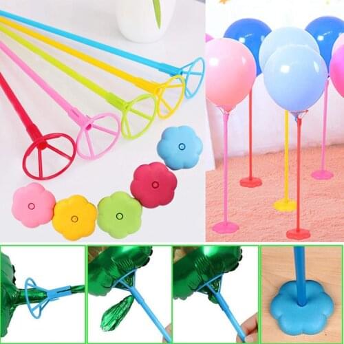 5Pcs Balloon Stick Stand Cup Flower Base Tabletop Centerpiece Decorations Support Holder for Wedding Birthday Baby Shower Party