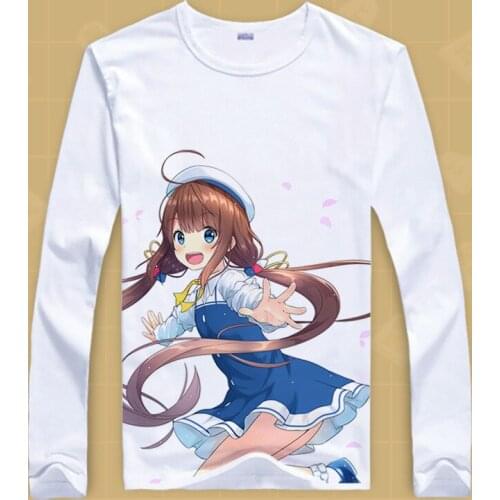Anime Ryuuou no Oshigoto! Long Sleeves T Shirt Ryuous work! Kazuryu Yaichi Printed Spring Autumn T-Shirt Casual Top Tee Costume