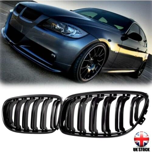 Car Front Kidney Grilles Gloss black / Diamond Style for BMW E90 E91 3-Series 2009 2010 2011 2012 2013 Car Styling Racing Grills