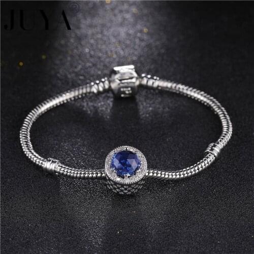 Top Quality 6 Colors Round Radiant Crystal Charm Bracelets Women Authentic Jewelry Gift friendship bracelets 17-22cm Snake Chain
