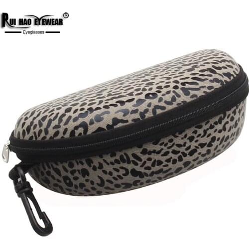 Rui Hao Eyewear Brand Leopard Print Sunglasses Box Case Glasses Box Eyeglasses Case and Glasses hook Design Eyewear Accessories