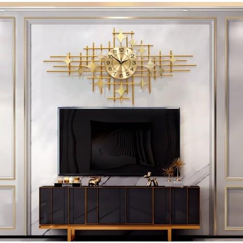 Clock decoration wall clock living room clock home fashion personality creative table wall mute Nordic luxury postmodern