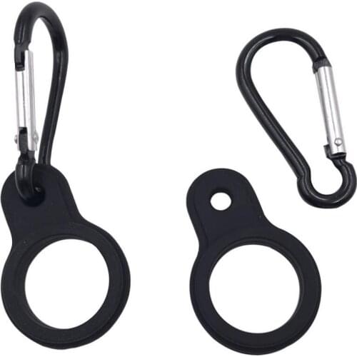 Outdoor Climbing Water Bottle Holder With Hang Buckle Carabiner Clip Key Ring Silicone Carrier LX8040