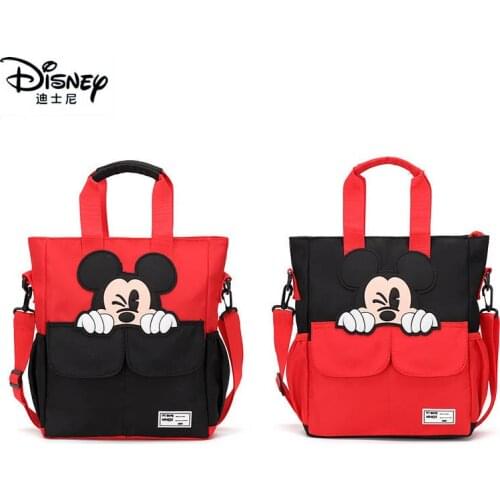 Disney Mickey Mouse Children Shoulder Bag Large Capacity Women Handbag Lady Fashion Hobos Cartoon Girl Shopping Bags