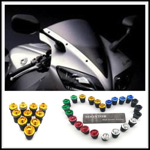 2018 motorcycle Windshield Windscreen Fastener Spike Bolts kit Screw Nuts for SUZUKI RMZ250 RMZ450 Kawasaki ZR750 ZEPHYR ZX-6