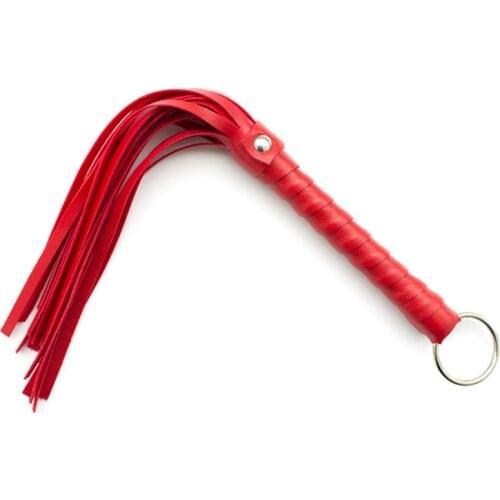 Red PVC Leather Sex Whip Flogger Fetish Bdsm Sex Toys For Couples Women Spanking Paddle Adult Games Bondage Restraints Products