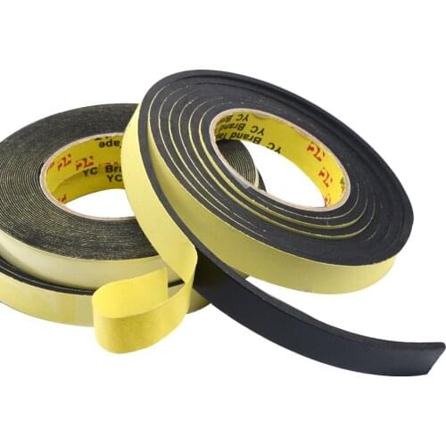 5M Foam Sponge Rubber Strip Tape 3mm Thickines Single Sided Adhesive Waterproof Weather Stripping Window Door Seal Strip