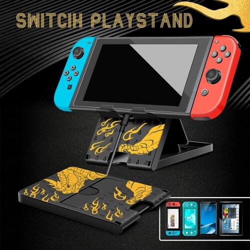 Multifunction Adjustable Stand for Nintendo Switch Console Charging Bracket Holder for Nintendo Switch Lite /Mobile Phone /Ipad
