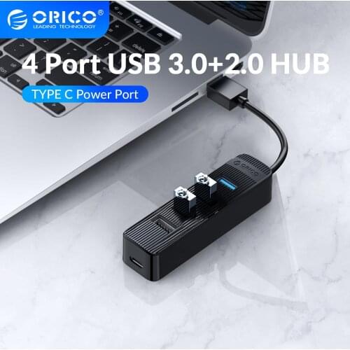ORICO USB 3 0 + 2.0 HUB With Type C Power Port High Speed 4 Ports USB3.0 2.0 SD/TF Splitter Adapter For PC Computer Accessories