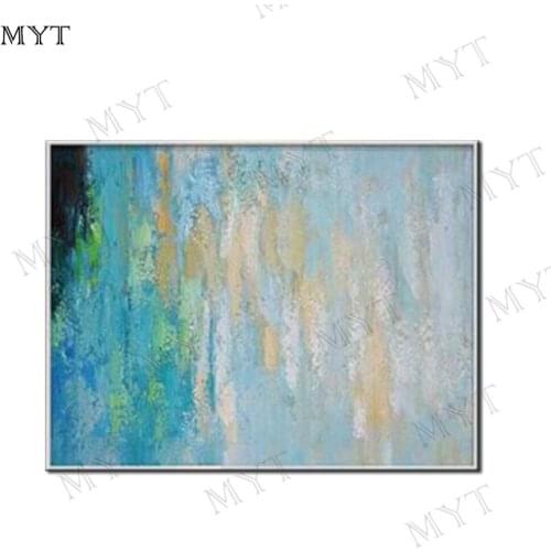 MYT Best Artist Handmade Impression Landscape Oil Painting on Canvas Abstract City Landscape Art Picture for Living Room Bedroom