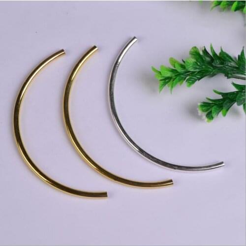 Hollow copper pipe bending diy clothing accessories bags hang gold-plated copper materials necklace parts by hand