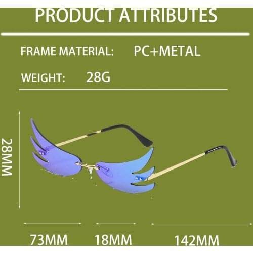 Trend Flame Shape Sunglasses Women Luxury Brand Design Newest Trendy Sun Glasses Men Street Style Eyewear Oculos De Sol Feminino