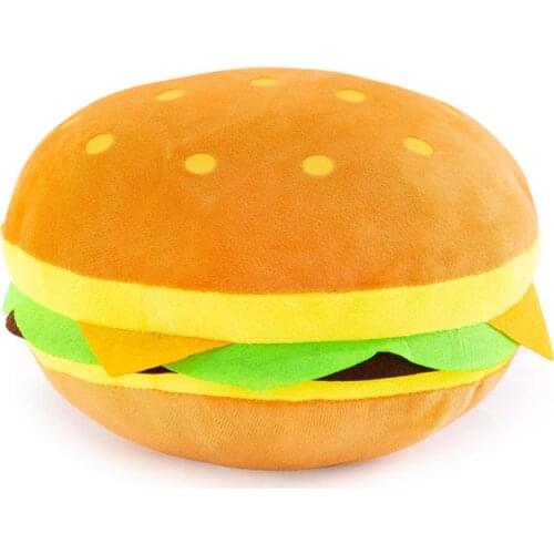 30CM Super realistic big Burger stuffed animal funny throw pillow for friends