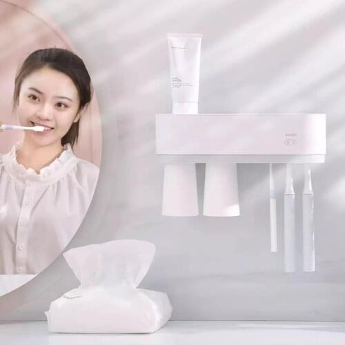 Xiaomi UVC Smart Sterilization Toothbrush Holder Smart Sensor Wall Mount Storage Rack Super Back Suction Nail-free Installation