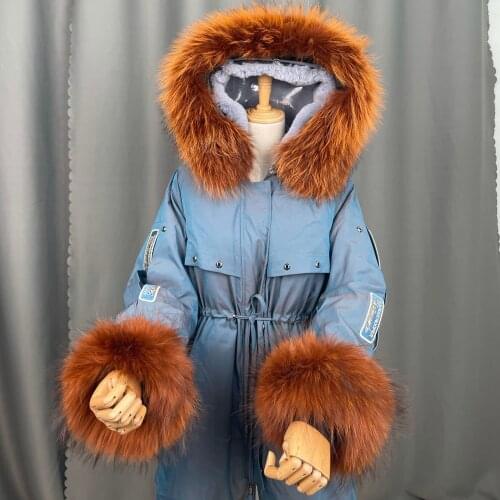 Real Raccoon Fur Collar Womens 100% Natural Fur Gray Collar Real Fur Shawl Raccoon collar Fur Scraves Dark coffee