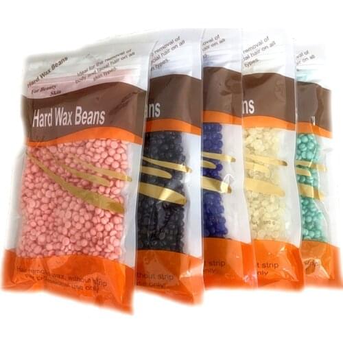 100g wax beans Painless Depilatory wax Pellet Hot Film Hard Bikini Face Hair Legs Arm Removal No Strip Hard Wax Bead Unisex
