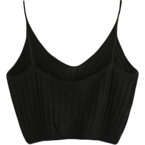 2020 Womens Summer Basic Sexy Strappy Sleeveless Crop Top Cotton Solid Soft Tanks Tops Summer Girl Beach Wear