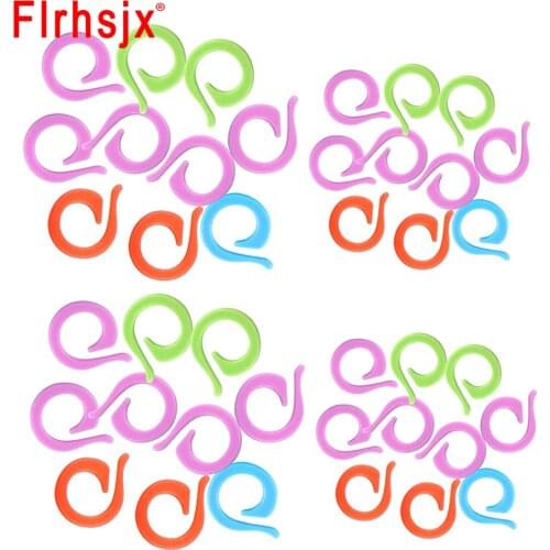 20/100pcs Knitting Crochet Locking Stitch Markers Plastic Knitting Stitch Markers Random Color Knitting Accessories