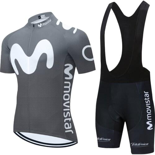 2021 Team MOVISTAR Cycling Clothing Summer Bike Jersey 20D GEL Pads Mens Ropa Ciclismo Bicycle Tops Shorts Ropa Ciclismo Outdoor