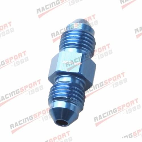 -3 AN Male Flare To Male Flare Union Fitting Adapter Straight Blue