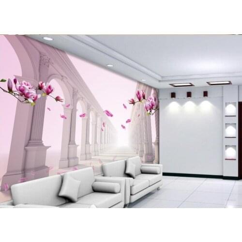 3d wallpaper for room European-style magnolia 3D stereo wall flower wallpaper custom 3d wallpaper