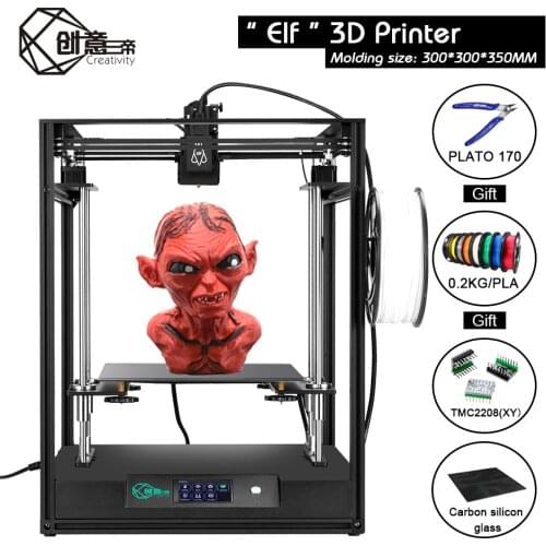 Creativity ELF Double z Axis Corexy 3D Printer High Precision Aluminum Profile Frame Support BLTOUCH TMC2208 Remote BMG TMC2208