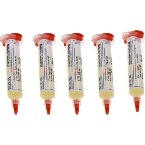 5 Packs, 10Cc Flux Paste, High Quality Solder Paste Nc-559-Bga Grease, Used for Welding Work Flux Flux + Needle