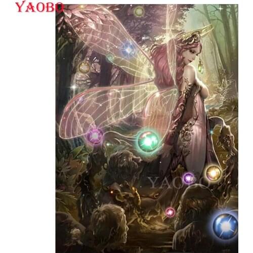 5D DIY Diamond Painting Full Square New Arrival Cartoon Angel Woman Diamond Embroidery Sale Diamond Mosaic Sale Wall Art