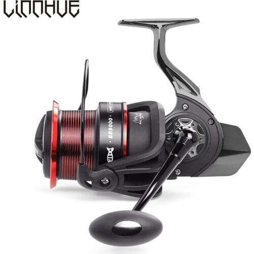 LINNHUE Summer Big Metal Fishing Reel 9000 10000 12000 Strong Drag Spinning Reel 4.9:1 Casting Reel Sea Boat Trolling Accesorios