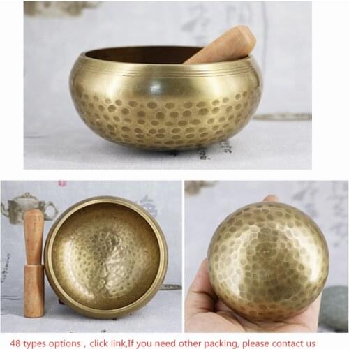 Handmade Buddha Tibet bowl bowl ritual music therapy copper chime copper Tibetan Singing Bowl Home Deco 48 stypes Optional