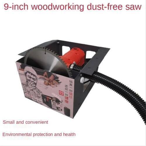 9Inch Woodworking Dust-Free Table Saw Inverted Saw Wooden Floor Plasters Cutting Electromechanical Circular Saw Vacuum Table Saw