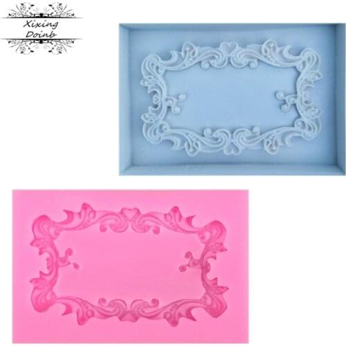 Doinb Retro photo frame shape silicone soft candy mold cake decorating tool candy chocolate Soft Candy Mold