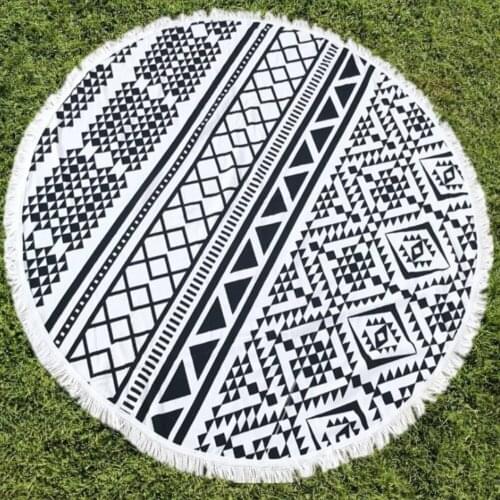 Cool Fashion Summer Microfiber 150x150 cm Round Beach Towel Quick-dry Bath Towel Toalla Playa Serviette de plage for Home Travel