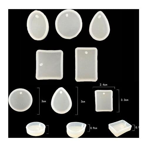 Pendant Necklace Resin Jewelry Making Mould Silicone Geometric Mud Board Mold Base Plate Molds Hand Craft Clay Tools