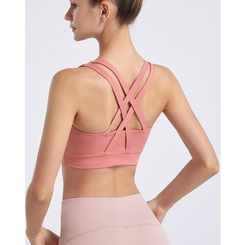 Hot Summer Plus Size Sports Top Shock Proof Gather High-Intensity Underwear Fitness Sporty Woman Sexy Pitted Yoga Bra BDSP1707