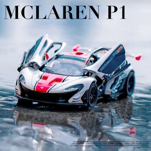 Free Shipping 1:32 Supercar McLaren P1 Car model Alloy Pull Back Kid Car Toy 2 Open Door Childrens Gifts Wholesale