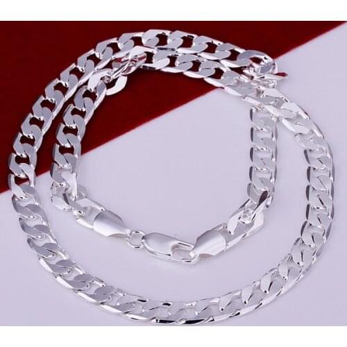 4mm/16-30 pouce hommes chaine de collier 2017 Nouveau Top Qualite Estampille S925 accessoires bijoux vintage declaration