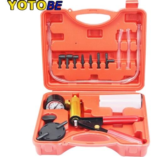 Professional Car Tool Set Brake Bleeder & Vacuum Pump Kit Tester 2 in 1 Auto Hand-Held